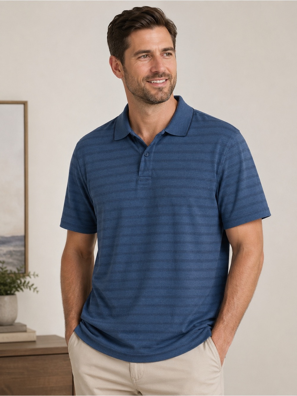 ✨ Axcess Men’s Polo Shirt Medium Classic Pullover Casual to Dressy ✨